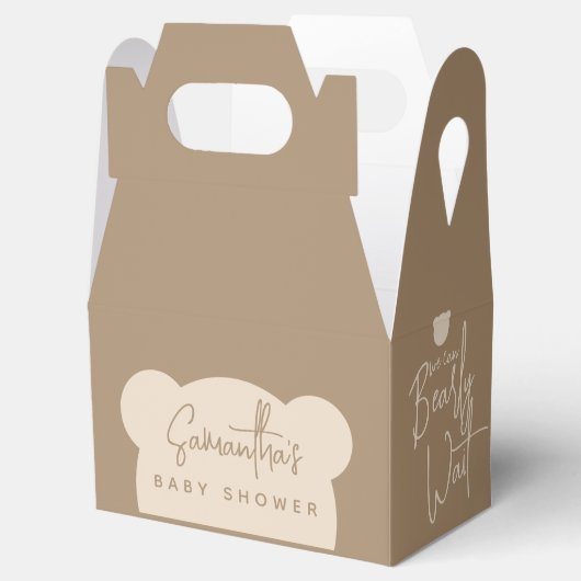 Minimalistische moderne Bärendusche Geschenkschachtel (Geöffnet)