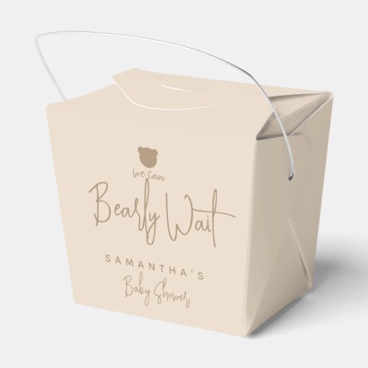 Minimalistische moderne Bärendusche Geschenkschachtel (Rückseite)