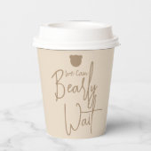 Minimalistische moderne Bärendusche Pappbecher (Rückseite)