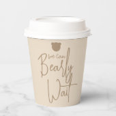 Minimalistische moderne Bärendusche Pappbecher (Vorderseite)