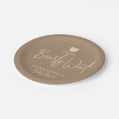 Minimalistische moderne Bärendusche Pappteller (Schrägansicht)