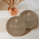 Minimalistische moderne Bärendusche Pappteller<br><div class="desc">Ein kleiner wilder ist unterwegs? Natürlich wirst du feiern! Dieses können wir Ihnen bei der Planung einer tollen Baby-Dusche behilflich sein!</div>