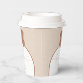 Minimalistische moderne Bear Baby Dusche Pappbecher (Rechts)