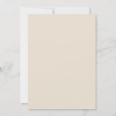 Minimalistische moderne Beige Bärenneutraldusche Einladung (Rückseite)