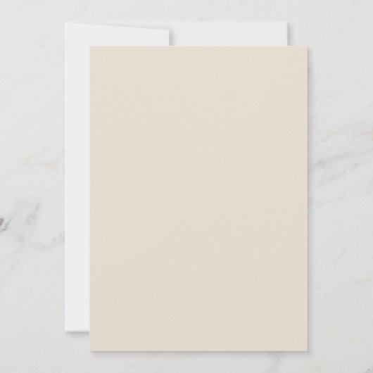 Minimalistische moderne Beige Bärenneutraldusche Einladung (Rückseite)
