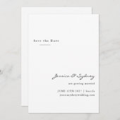 Minimalistische moderne Beige Taupe Skripte Save t Save The Date (Vorne/Hinten)