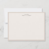 Minimalistische moderne beigefarbene Grenze Modern Einladung (Vorderseite)