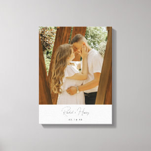 Minimalistische moderne benutzerdefinierte Paarfot Leinwanddruck