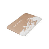 Minimalistische moderne Berglandschaft Badematte (Schrägansicht)