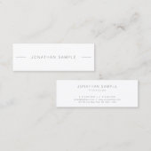 Minimalistische moderne Berufliche Elegant-Vorlage Mini Visitenkarte (Vorne/Hinten)