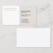 Minimalistische Moderne Berufliche Elegantfarben Visitenkarte (Vorne/Hinten)
