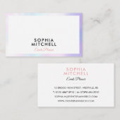 Minimalistische, moderne Berufliche Perlengrenze Visitenkarte (Vorne/Hinten)