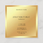 Minimalistische moderne berufliche Trendy Quadratische Visitenkarte (Rückseite)