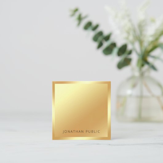 Minimalistische moderne berufliche Trendy Quadratische Visitenkarte (Stehend Vorderseite)