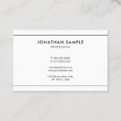 Minimalistische, moderne Berufliche Vorlage Visitenkarte (Rückseite)