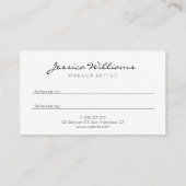 Minimalistische moderne Bezugnahme Empfehlungskarte (Rückseite)