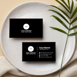 Minimalistische, moderne Black Beruflich Business  Visitenkarte