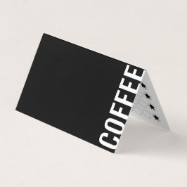 Minimalistische moderne Black Coffee Loyalty Card Visitenkarten