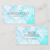 Minimalistische moderne blaue Grunge Textur Visitenkarte (Vorne/Hinten)