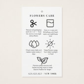 Minimalistische moderne Blume Pflege Florist Hang (Rückseite)