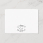 Minimalistische, moderne Blumenhochzeit Begleitkarte (Rückseite)