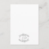 Minimalistische moderne Blumenhochzeit Begleitkarte (Rückseite)