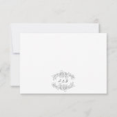 Minimalistische, moderne Blumenhochzeit RSVP Karte (Rückseite)