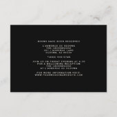 Minimalistische, moderne Blumenstaubplatte Begleitkarte (Rückseite)