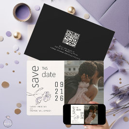 Minimalistische, moderne Blumenstaubplatte Einladung