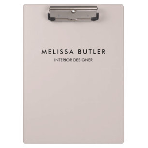 Minimalistische, moderne blush Beige-Zwischenablag Klemmbrett