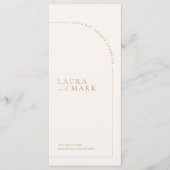 Minimalistische moderne Boho-Arch-Hochzeit Menükarte (Vorderseite)