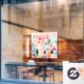 Minimalistische moderne Boho Art Fensteraufkleber (Café-Fenster)