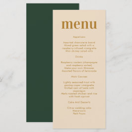 Minimalistische moderne Boho Wedding Menükarte