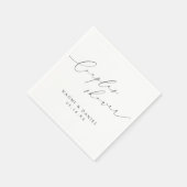 Minimalistische moderne Chic Script Couples Dusche Serviette (Ecke)