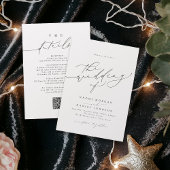 Minimalistische Moderne Chic Script Elegante Hochz Einladung