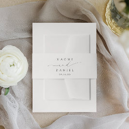 Minimalistische Moderne Chic Script Elegante Hochz Einladungsbanderole