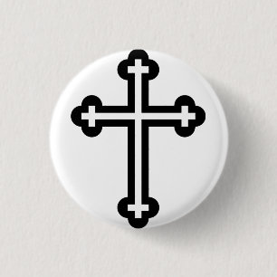 Minimalistische moderne christliche Symbolkunst Button
