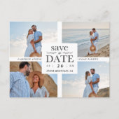 Minimalistische moderne Collage 4 Hochzeiten nach Postkarte (Vorderseite)