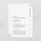 Minimalistische, moderne Details - Umschließungska Begleitkarte (Vorne/Hinten)