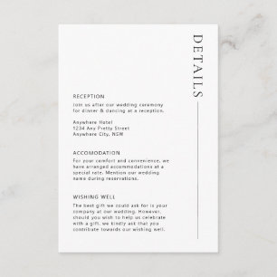 Minimalistische, moderne Details - Umschließungska Begleitkarte