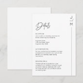 Minimalistische, moderne Details - Umschließungska Begleitkarte (Vorne/Hinten)