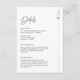 Minimalistische, moderne Details - Umschließungska Begleitkarte