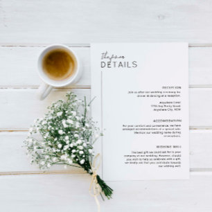 Minimalistische, moderne Details - Umschließungska Begleitkarte