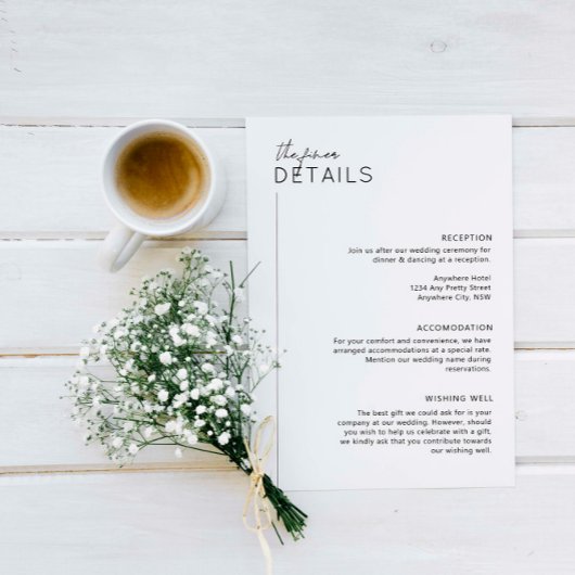 Minimalistische, moderne Details - Umschließungska Begleitkarte