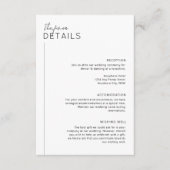 Minimalistische, moderne Details - Umschließungska Begleitkarte (Vorderseite)