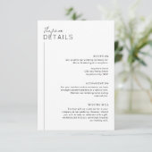 Minimalistische, moderne Details - Umschließungska Begleitkarte (Stehend Vorderseite)