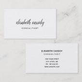 Minimalistische moderne doppelseitige visitenkarte (Vorne/Hinten)