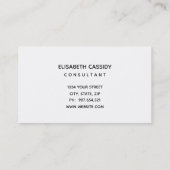 Minimalistische moderne doppelseitige visitenkarte (Rückseite)