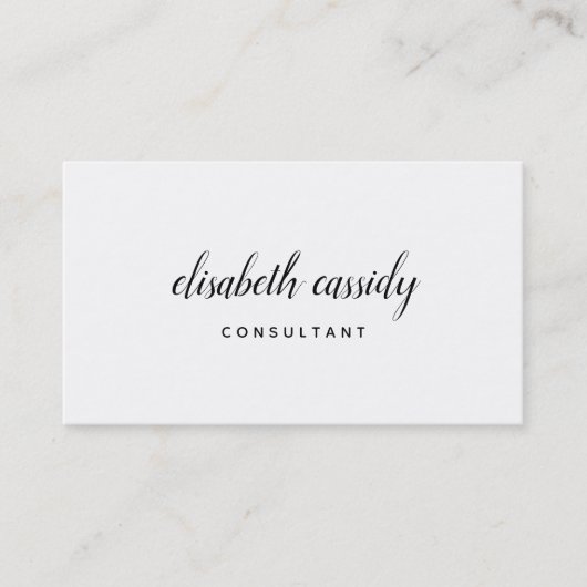 Minimalistische moderne doppelseitige visitenkarte (Vorderseite)