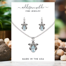 Minimalistische, moderne Earring Necklace Display  Visitenkarte